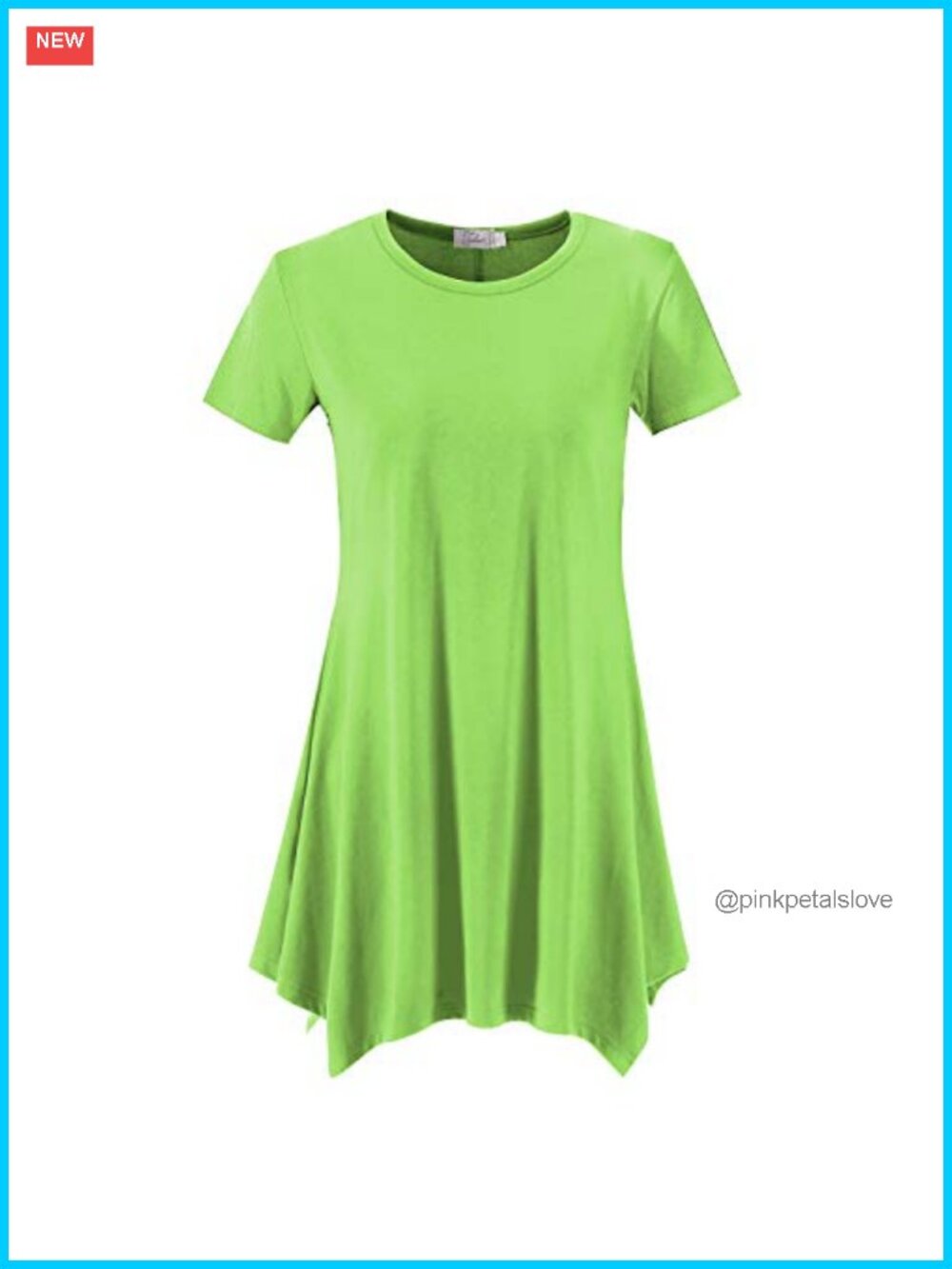 Women's Loose Fit Swing Tunic Top Rayon Spandex Casual Shirt